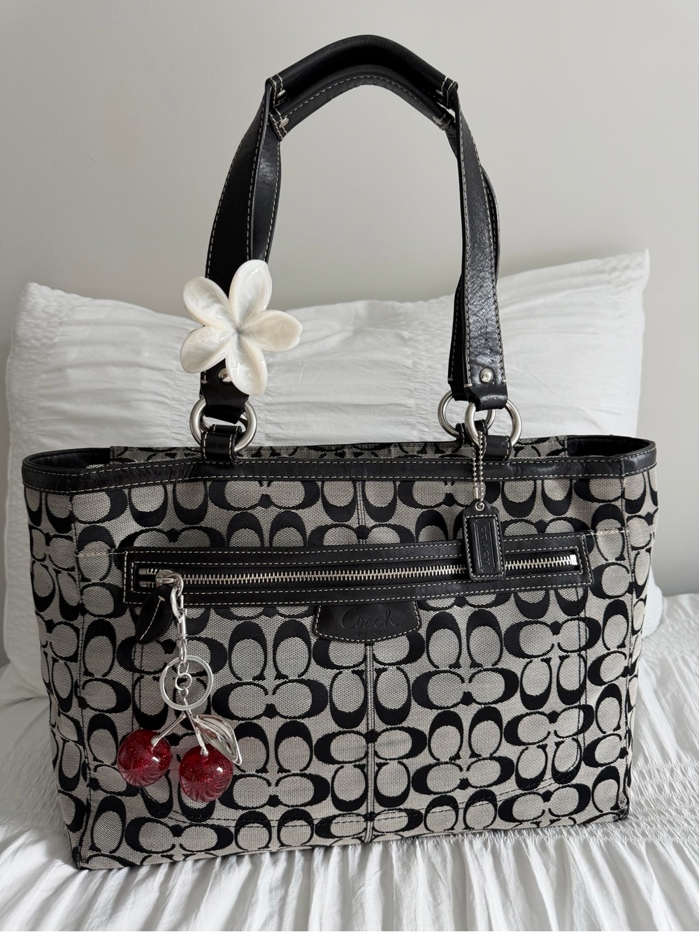 Vintage  Coach Signature Canvas Penelope Large  Tote Bag